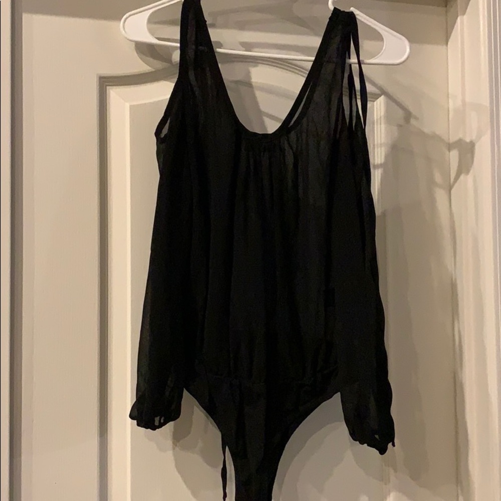 Sheer black body suit